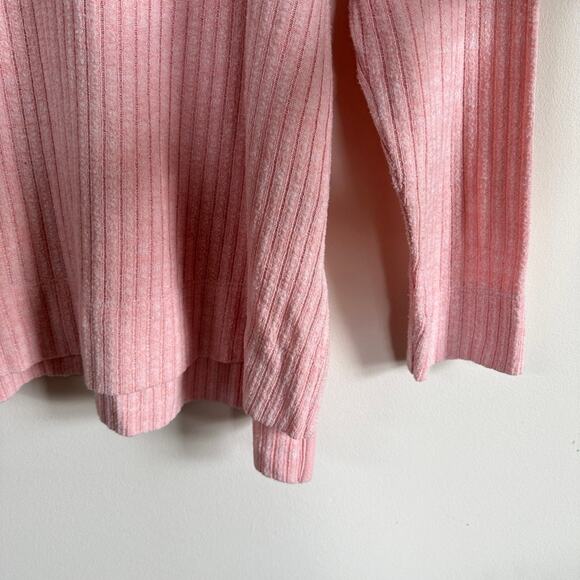 Anthropologie Maeve Cowl Neck Sweater Ribbed Knit Preppy Pink Womens MEDIUM - Picture 7 of 13